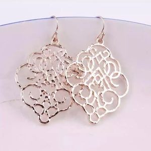 Moroccan Filigree Earrings - Rose Gold